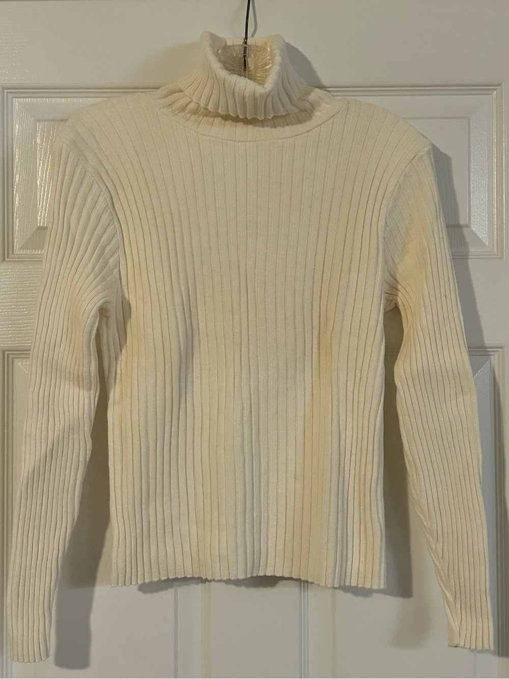 Erik Stewart Vintage Ribbed Knit 100% Cotton Turtleneck Sweater XL